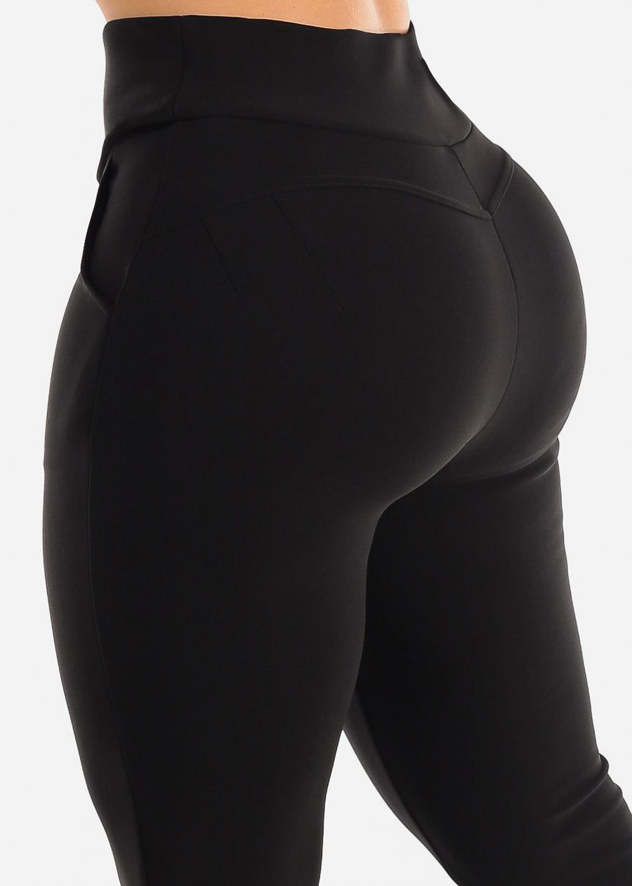 Black Butt Lifting Dressy Bootcut Pants sold by Moda product image thumbnail 5