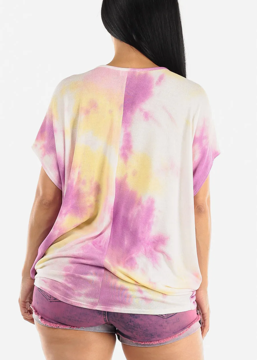Tie Dye Short Dolman Sleeve Hacci Top sold by Moda product image thumbnail 4