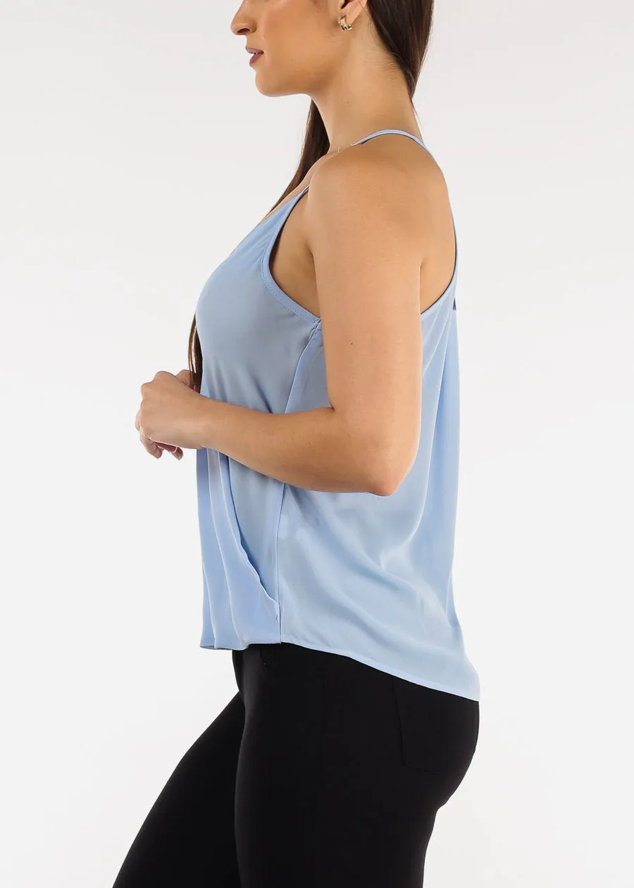 Sleeveless Surplice Chiffon Cami Top Light Blue sold by Moda product image thumbnail 3
