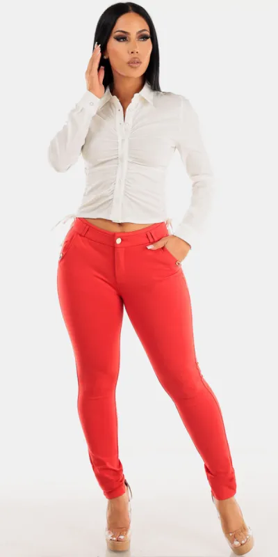 Orange Dressy Skinny Combo sold by Moda