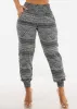 Smocked Waist Printed Jogger Pants Olive sold by Moda