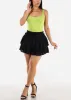 Black Ruffled Mini Skort sold by Moda