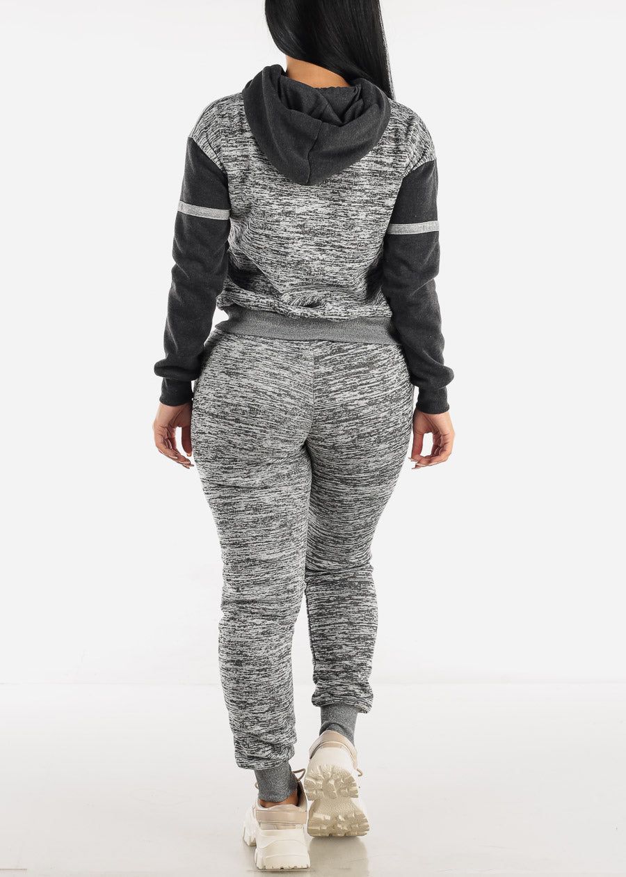 Fleece Pullover Hoodie & Jogger Sweatpants Grey (2 PCE SET) sold by Moda product image thumbnail 3
