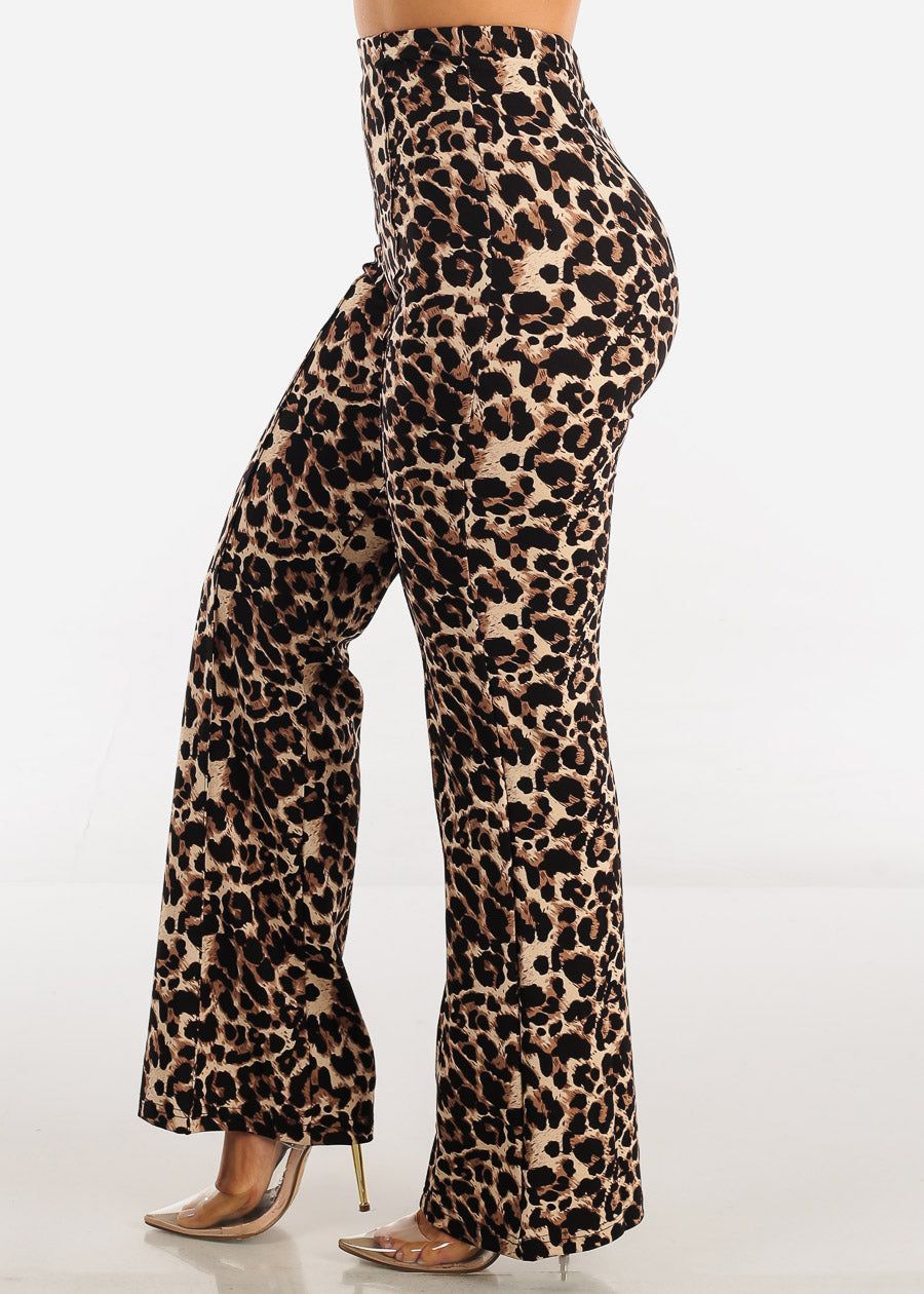 High Waist Animal Print Flared Pants sold by Moda product image thumbnail 3