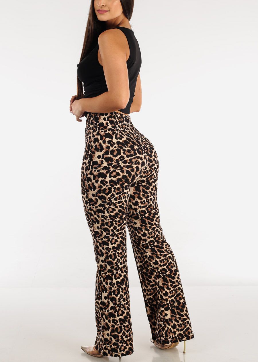 High Waist Animal Print Flared Pants sold by Moda product image thumbnail 5