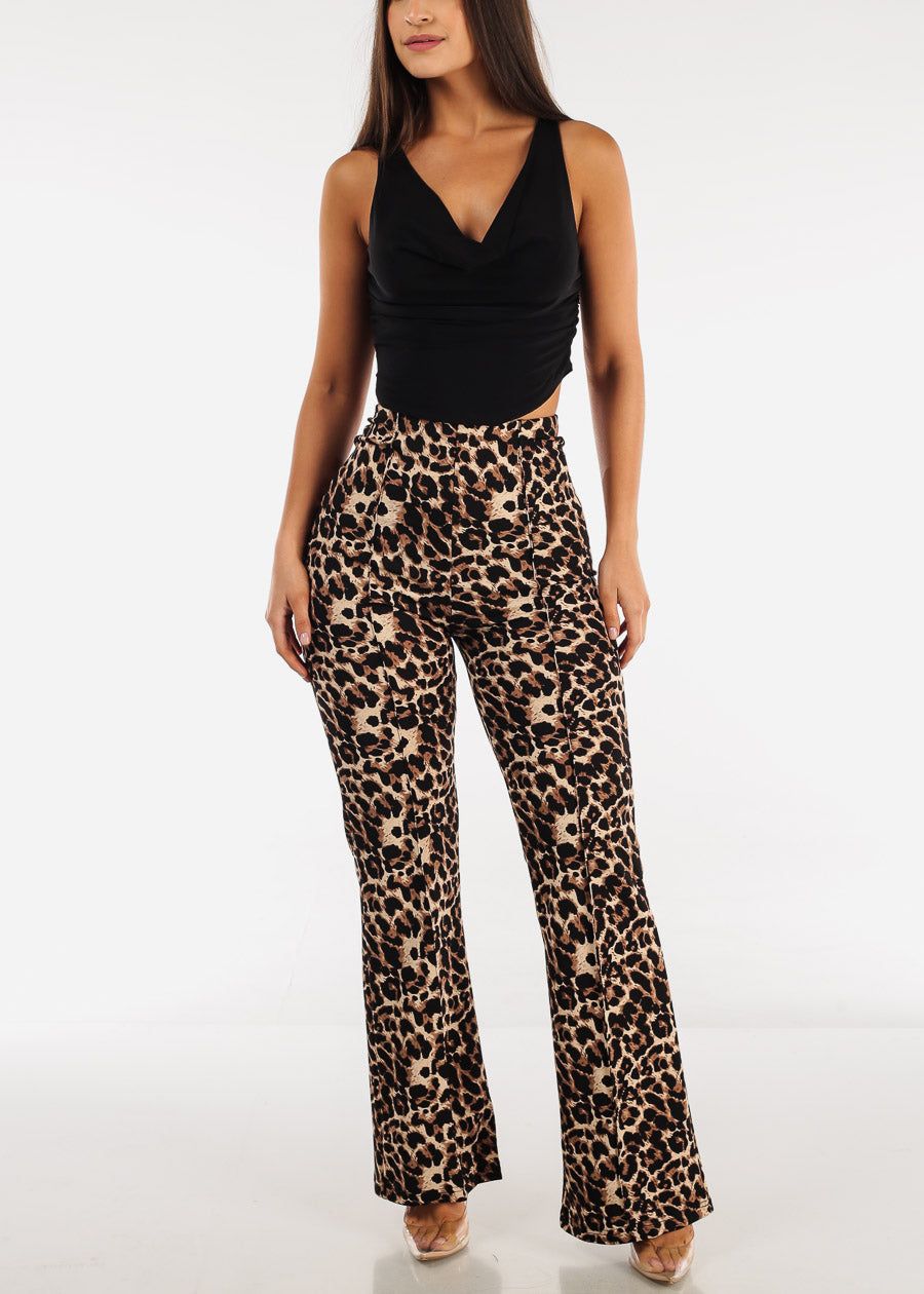 High Waist Animal Print Flared Pants sold by Moda product image thumbnail 2