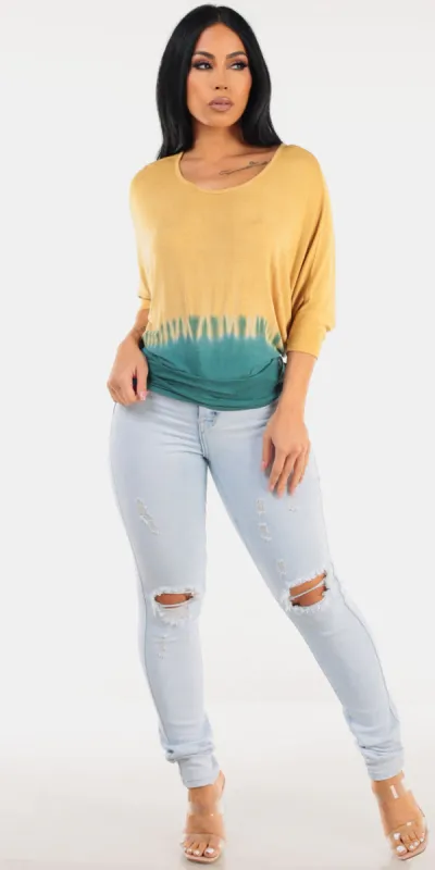 Tie Dye Ripped Skinnies Combo sold by Moda