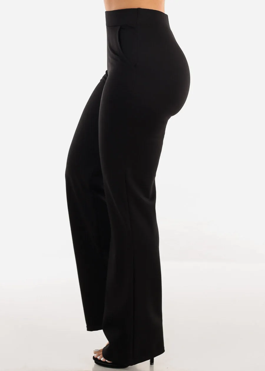 Black Super High Waisted Straight Dress Pants sold by Moda product image thumbnail 3