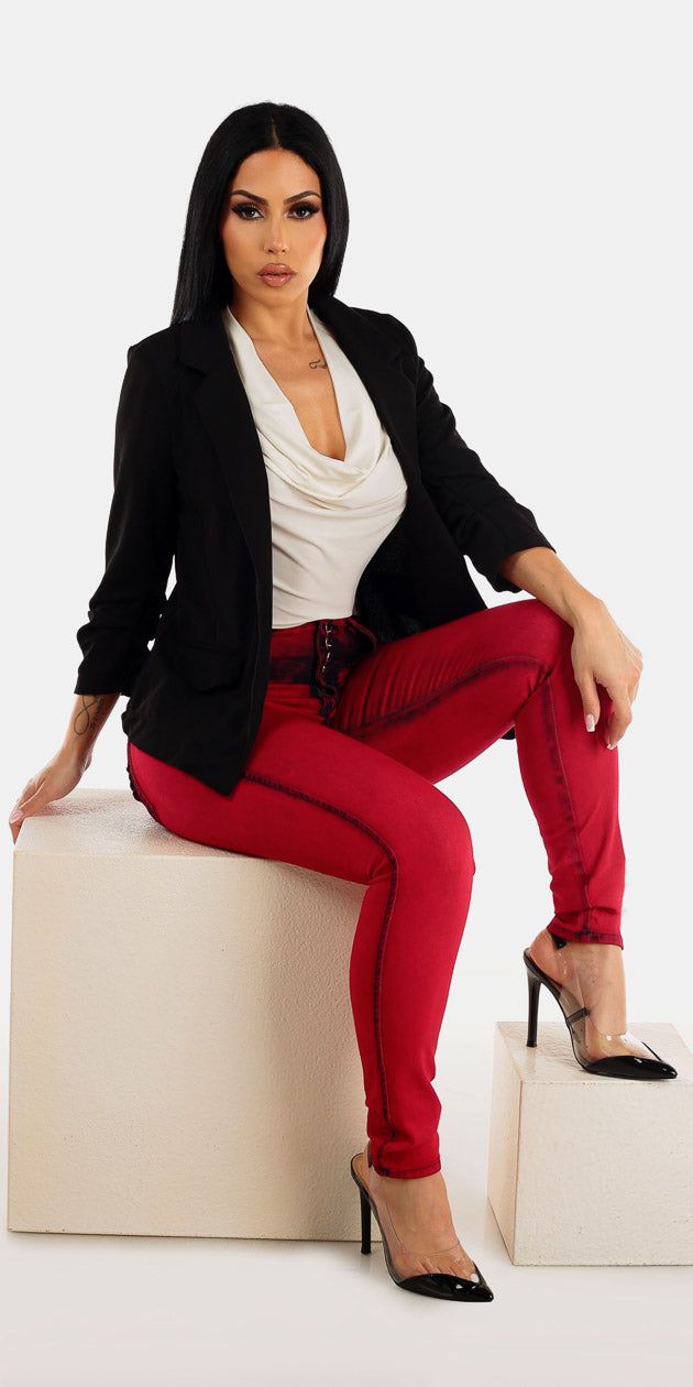 3 PC Denim Blazer Outfit sold by Moda