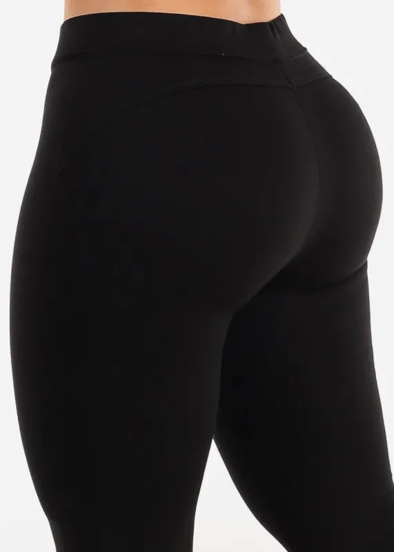 Black Low Rise Butt Lifting Skinny Pants sold by Moda
