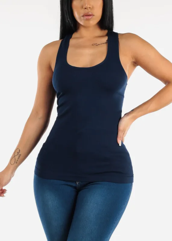 One Size Racerback Seamless Top (Navy) sold by Moda