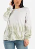 Long Sleeve Crewneck Tie Dye Fleece Pullover sold by Moda