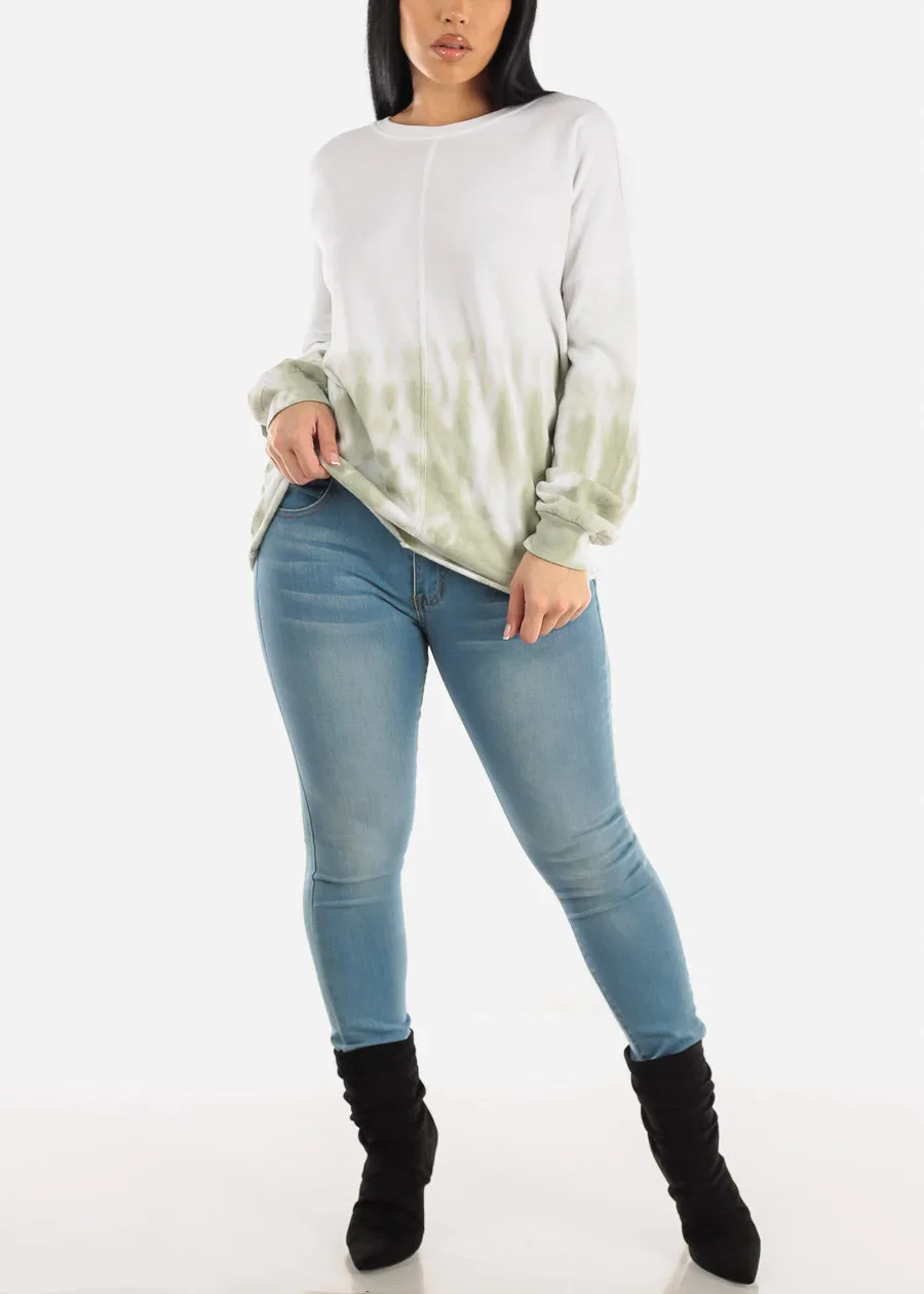 Long Sleeve Crewneck Tie Dye Fleece Pullover sold by Moda product image thumbnail 2