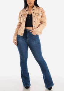 Super High Rise Flared Jeans Dark Med Blue sold by Moda