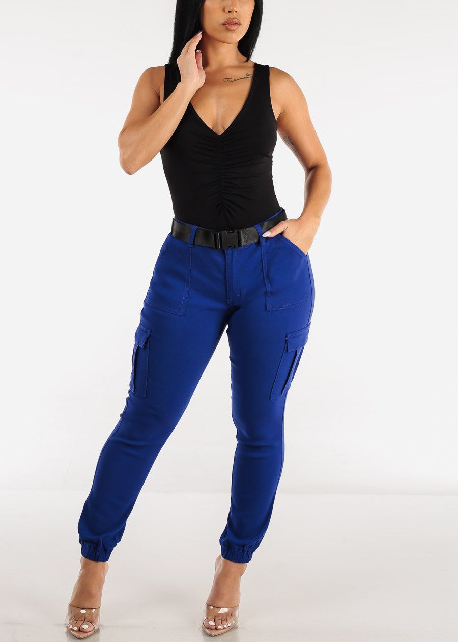 Black Sleeveless Deep Vneck Ruched Bodysuit sold by Moda product image thumbnail 5