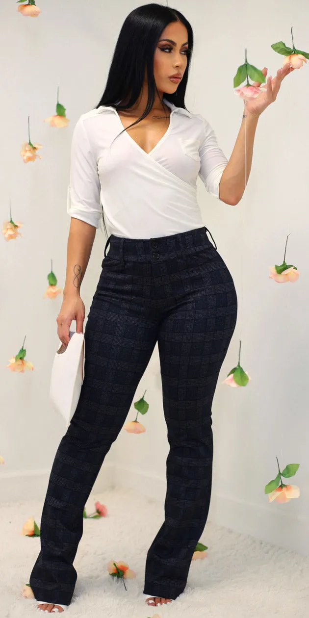 Surplice Bootcut Pants Look sold by Moda