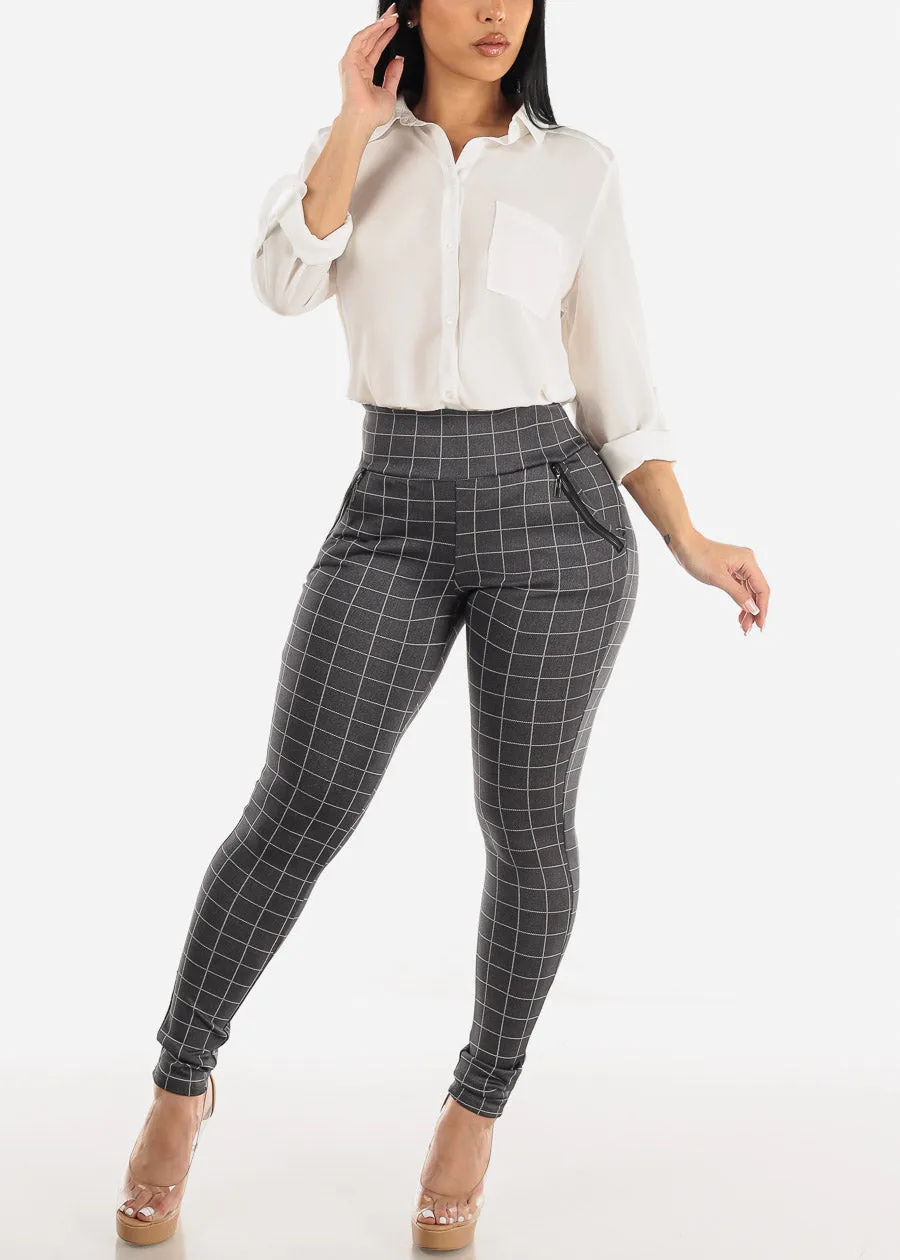 White Chiffon Button Up Dressy Shirt sold by Moda product image thumbnail 2