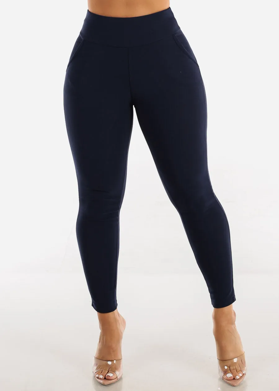High Waisted Butt Lifting Navy Skinny Pants sold by Moda product image thumbnail 3