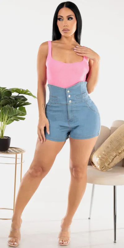 Pink Mesh Ultra Denim Look sold by Moda