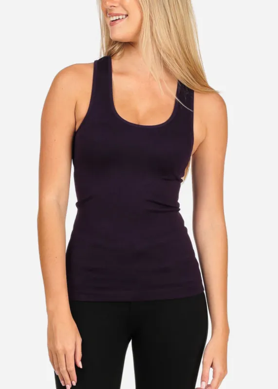 One Size Purple Racerback Top sold by Moda