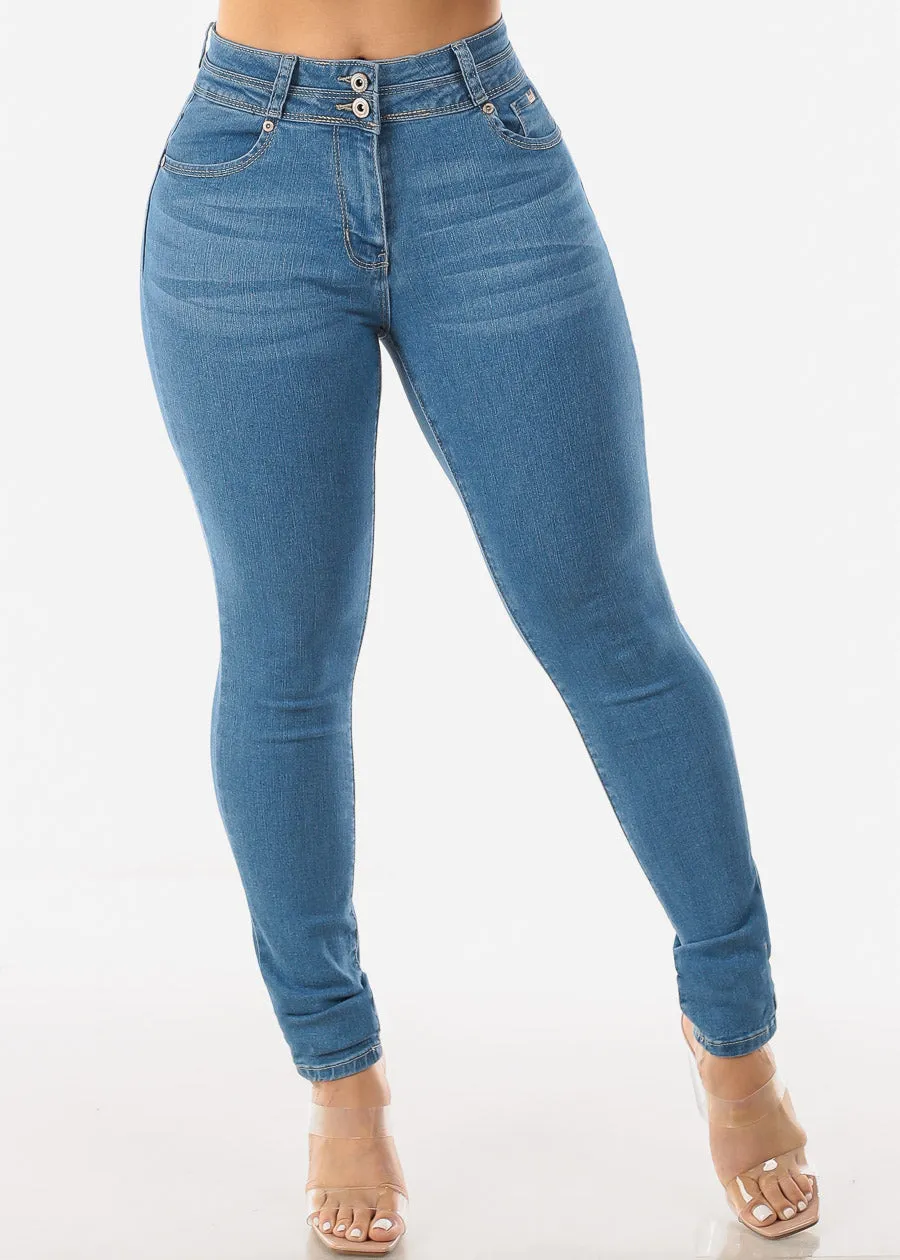 High Waisted Butt Lifting Light Skinny Jeans sold by Moda product image thumbnail 3