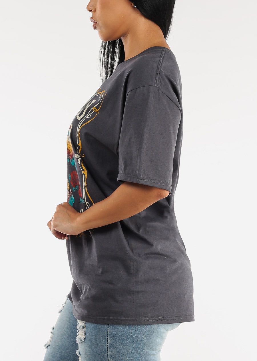 Short Sleeve Stay Wild Oversize Graphic Tee Charcoal sold by Moda product image thumbnail 3