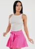 White Sleeveless Crewneck Ribbed Crop Top sold by Moda