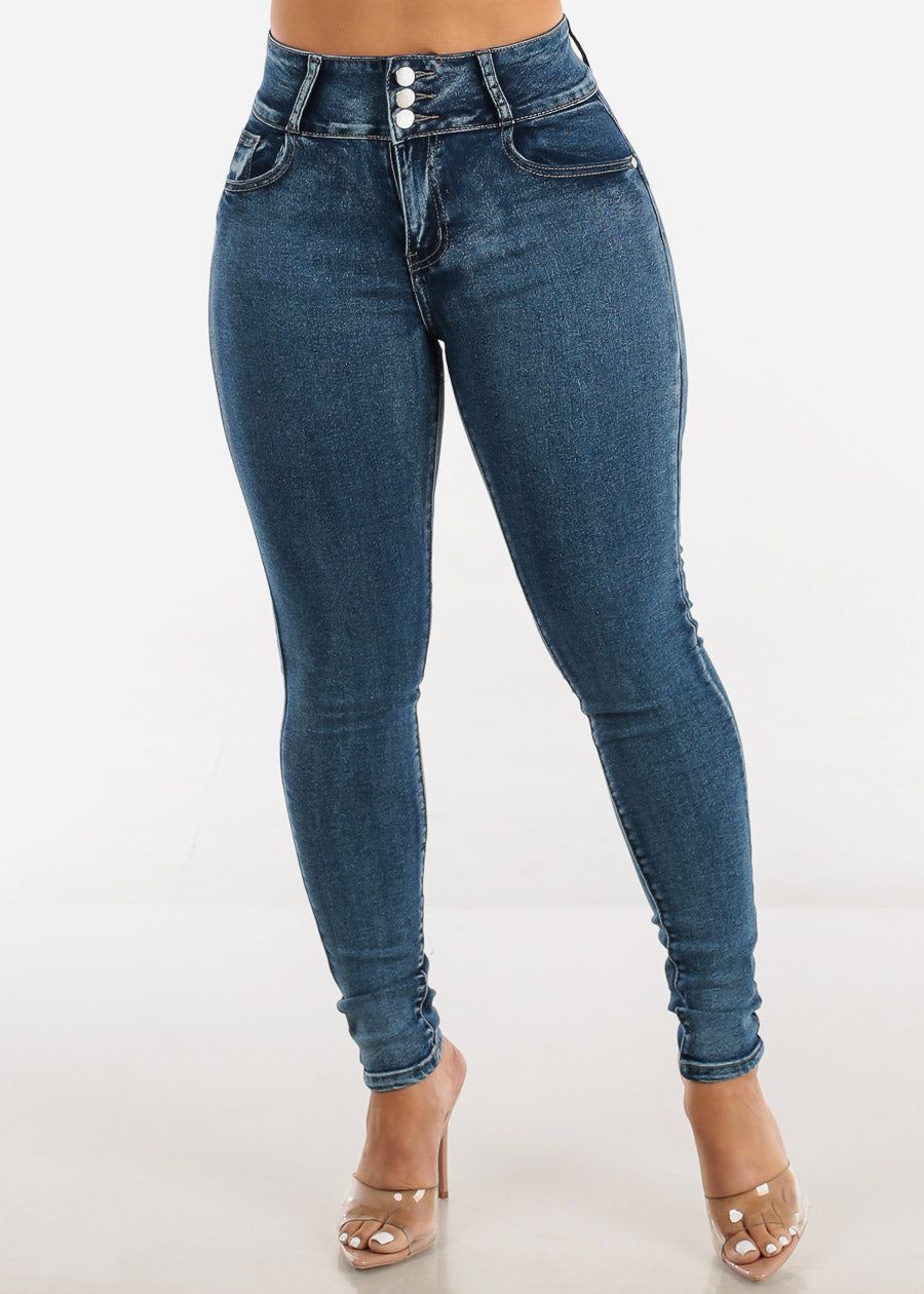 Butt Lifting High Waist Stretchy Skinny Jeans sold by Moda product image thumbnail 3