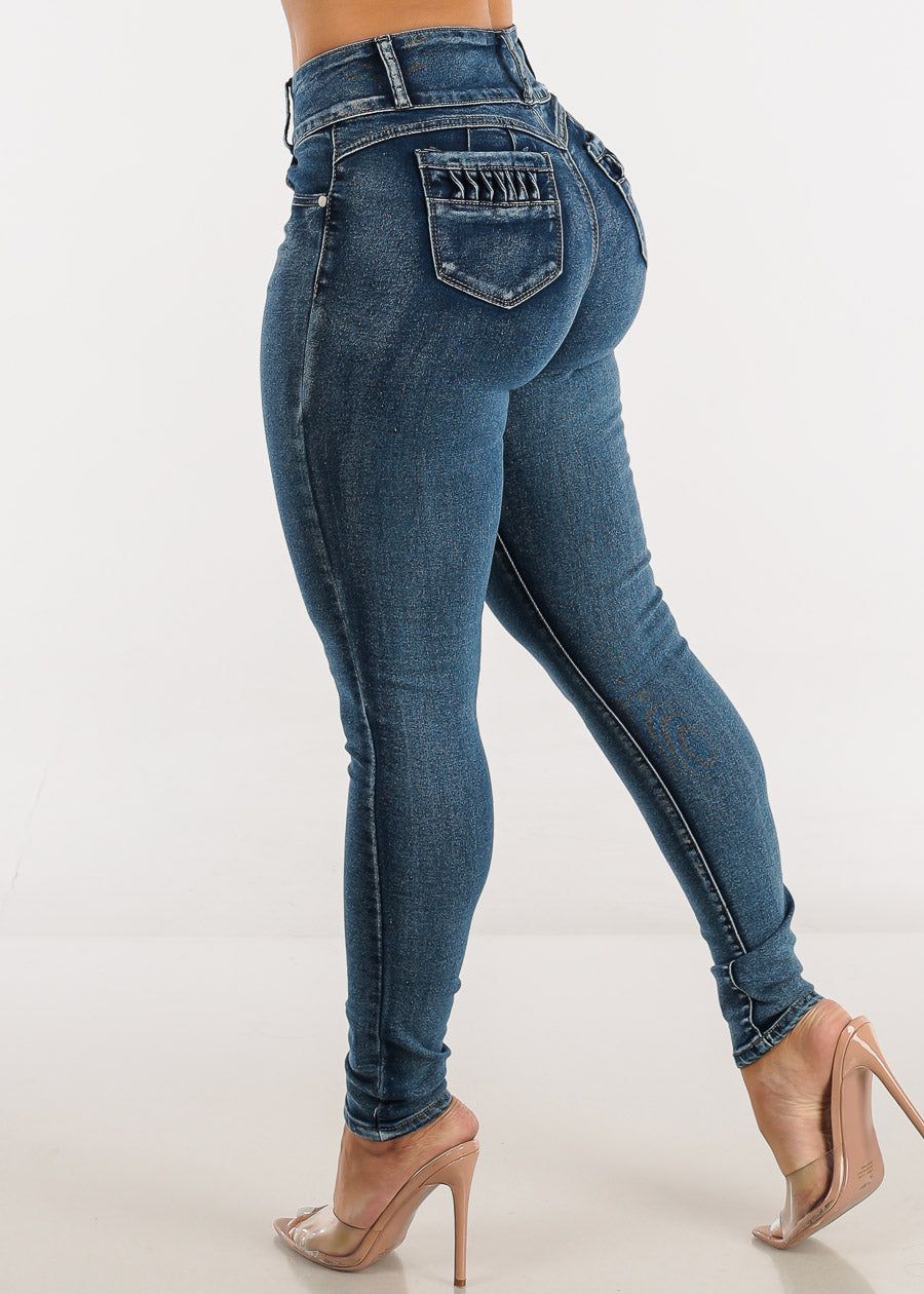 Butt Lifting High Waist Stretchy Skinny Jeans sold by Moda product image thumbnail 5