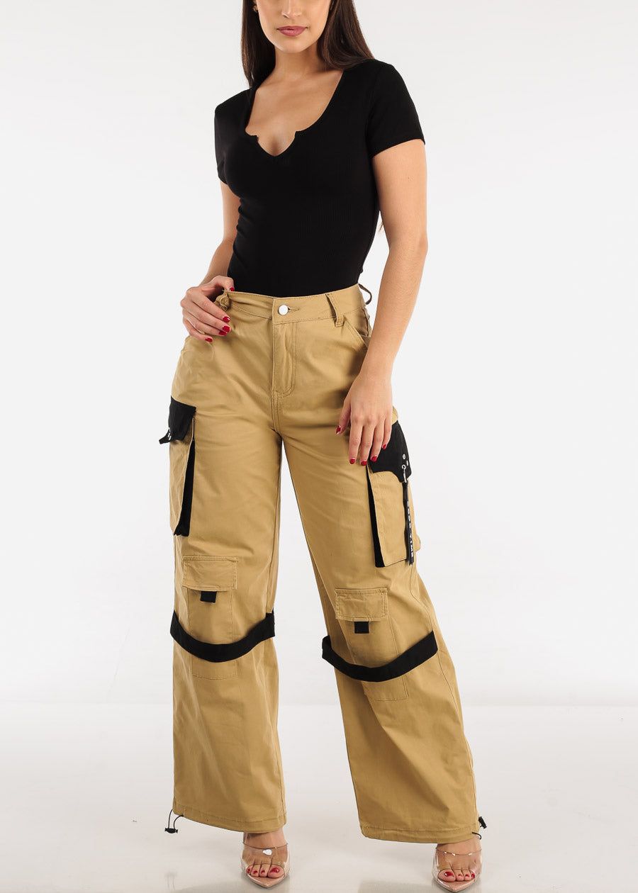 Black Short Sleeve Notched Ribbed Thong Bodysuit sold by Moda product image thumbnail 2