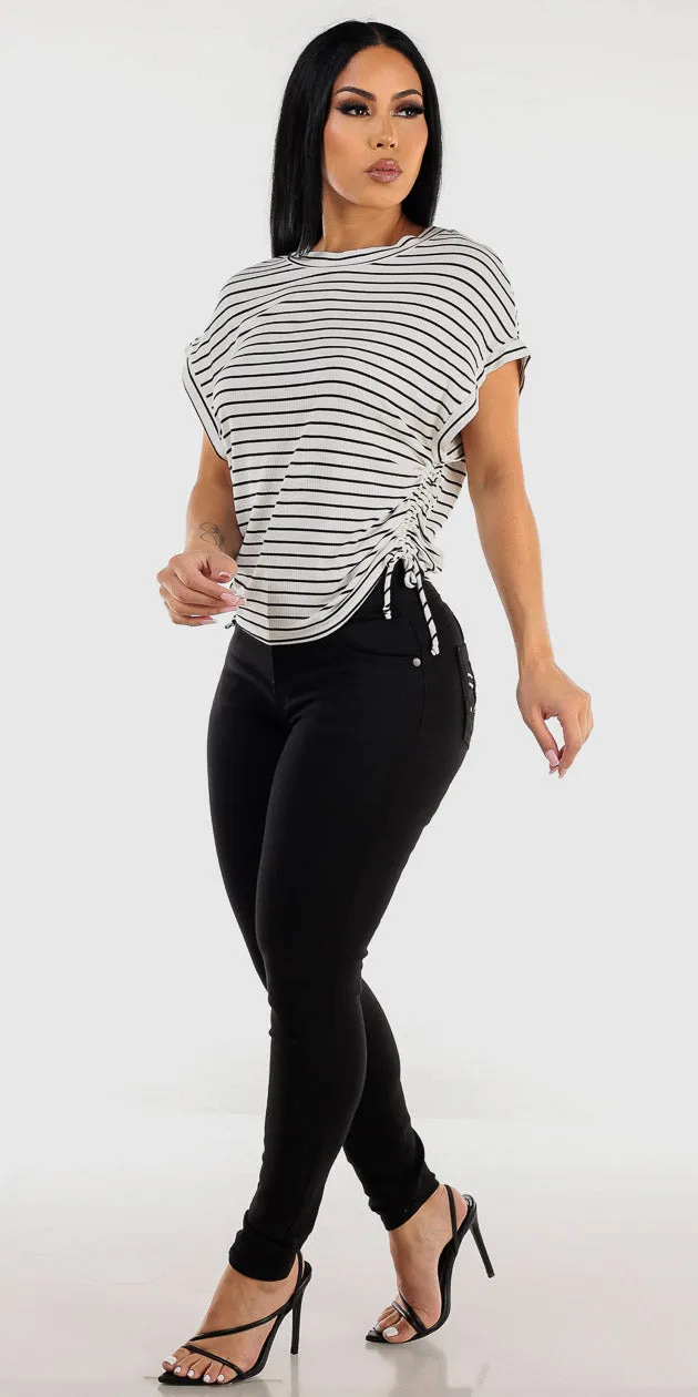 Stripe Butt Lift Skinnies Combo sold by Moda