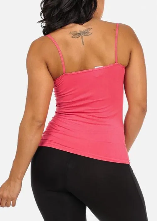 One Size Spaghetti Strap Seamless Top (Coral) sold by Moda product image thumbnail 2