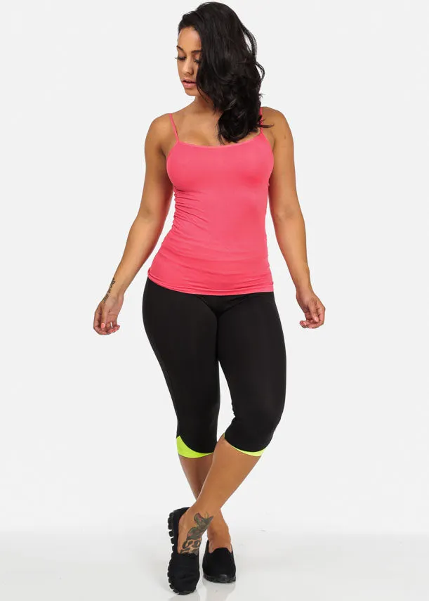 One Size Spaghetti Strap Seamless Top (Coral) sold by Moda product image thumbnail 3