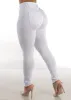 High Waisted White Butt Lifting Jeggings sold by Moda