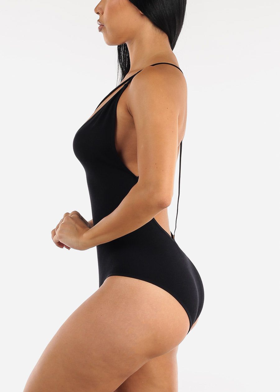 Black Open Back Seamless Bodysuit sold by Moda product image thumbnail 5