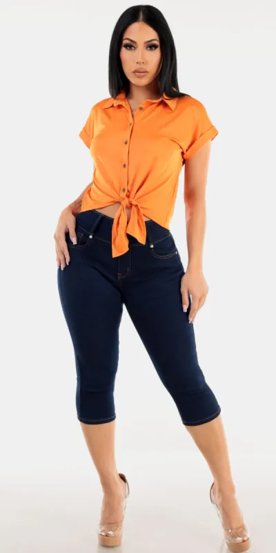 Orange Butt Lift Denim Combo sold by Moda