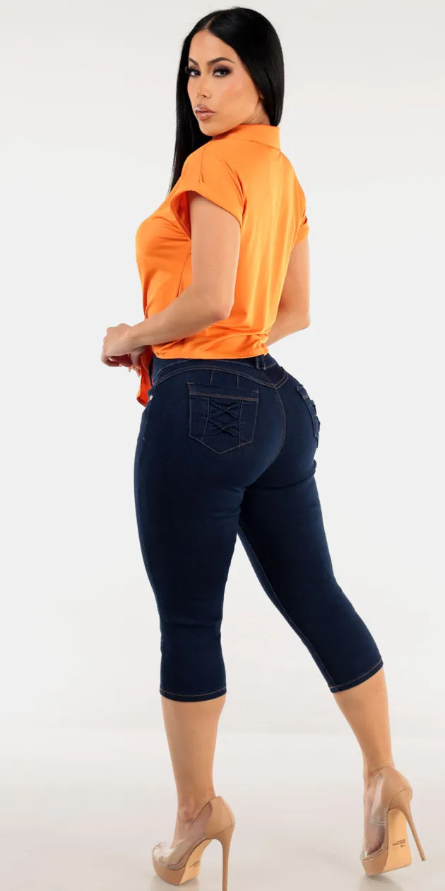Orange Butt Lift Denim Combo sold by Moda product image thumbnail 2