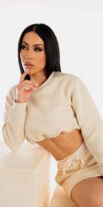 Beige Activewear Skort Combo sold by Moda