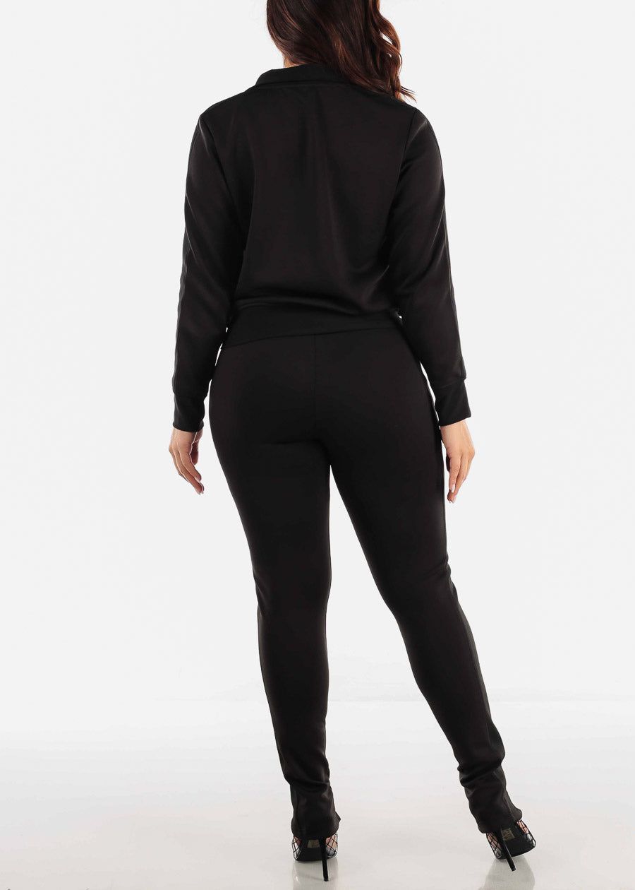 Black Zip Up Tracksuit (2 PCE SET) sold by Moda product image thumbnail 4