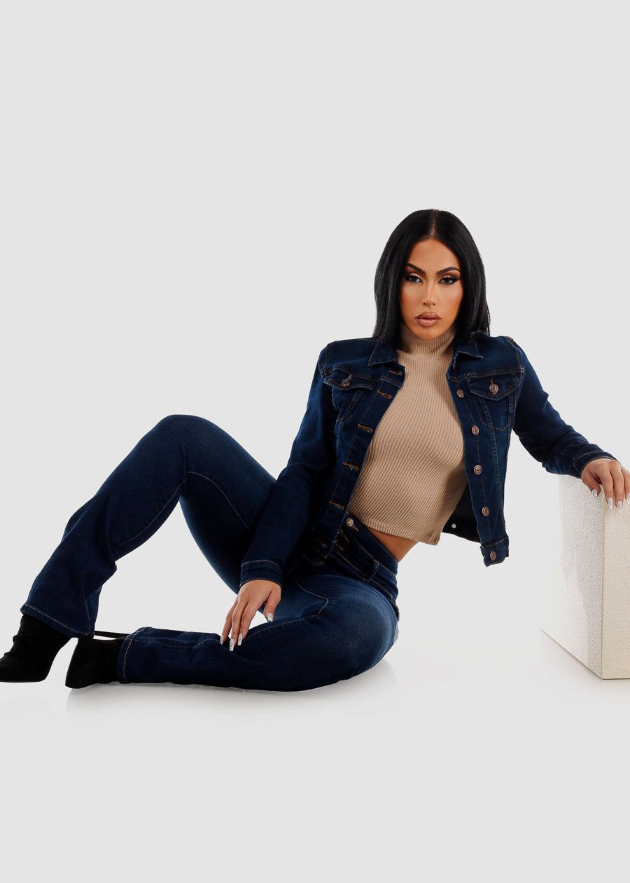 Long Sleeve Mock Neck Cropped Sweater Top Taupe sold by Moda product image thumbnail 2