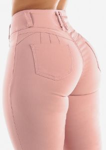 High Waist Butt Lift Levanta Cola Pink Jeggings sold by Moda
