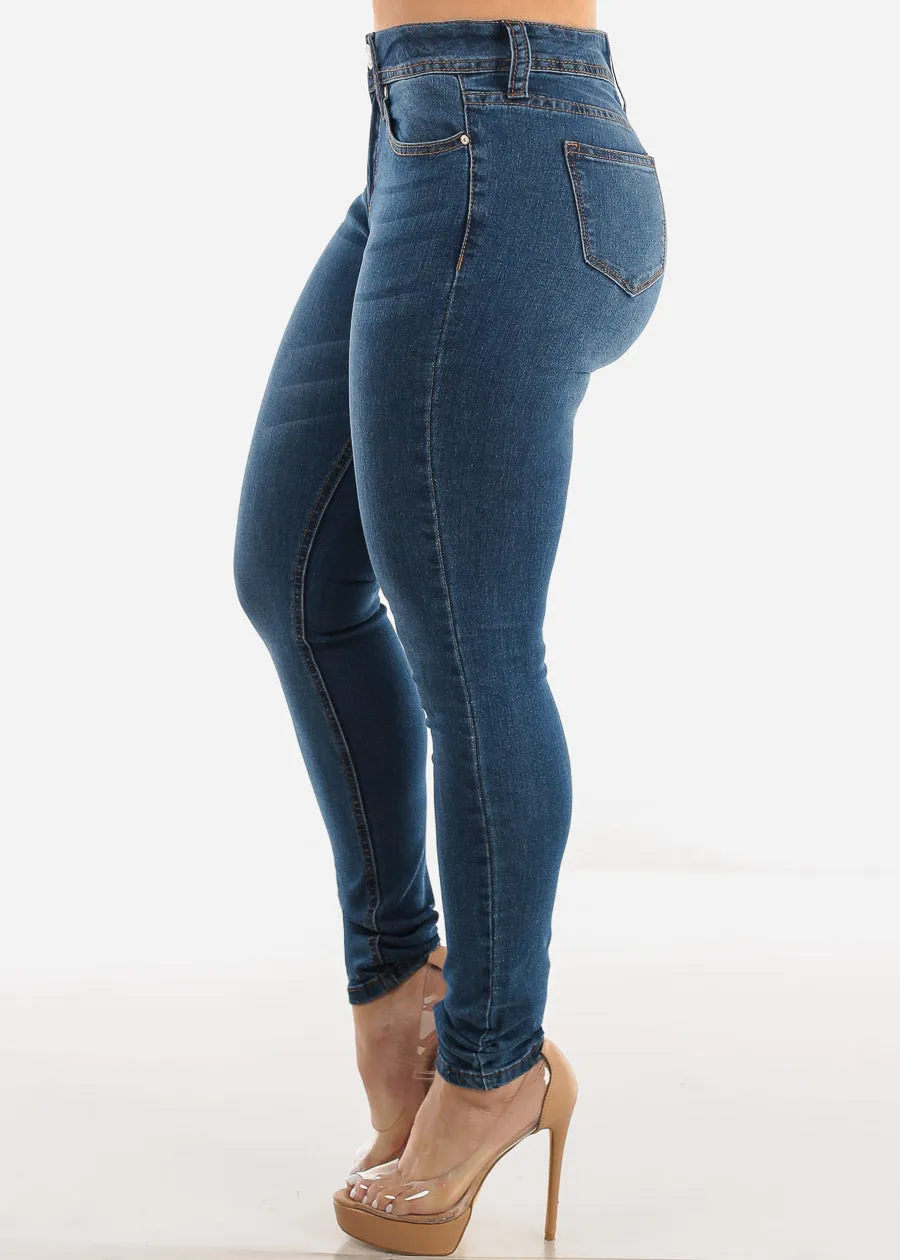 Classic Mid Rise Stretchy Whiskered Skinny Jeans sold by Moda product image thumbnail 3