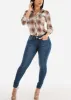 Classic Mid Rise Stretchy Whiskered Skinny Jeans sold by Moda