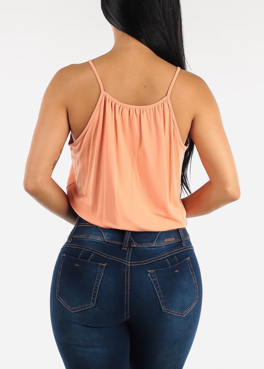 Sleeveless Surplice Cami Top Peach sold by Moda product image thumbnail 5