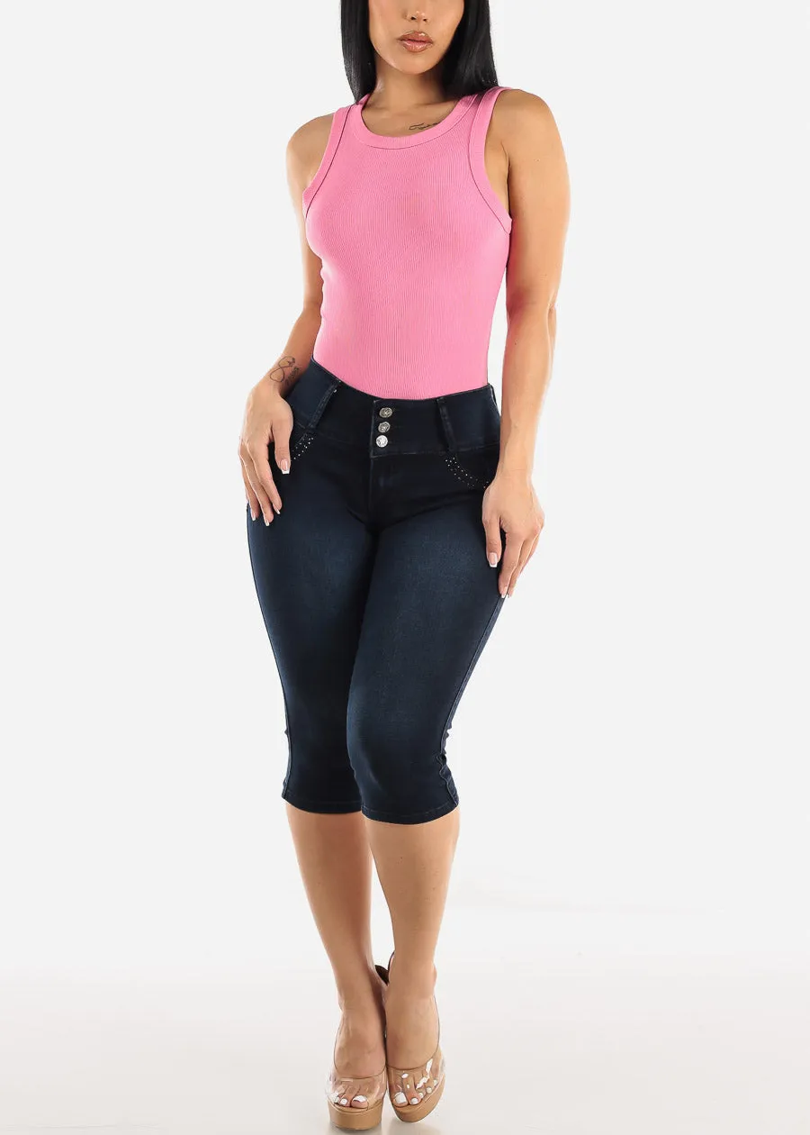 Sleeveless Crewneck Thong Bodysuit Pink sold by Moda product image thumbnail 2