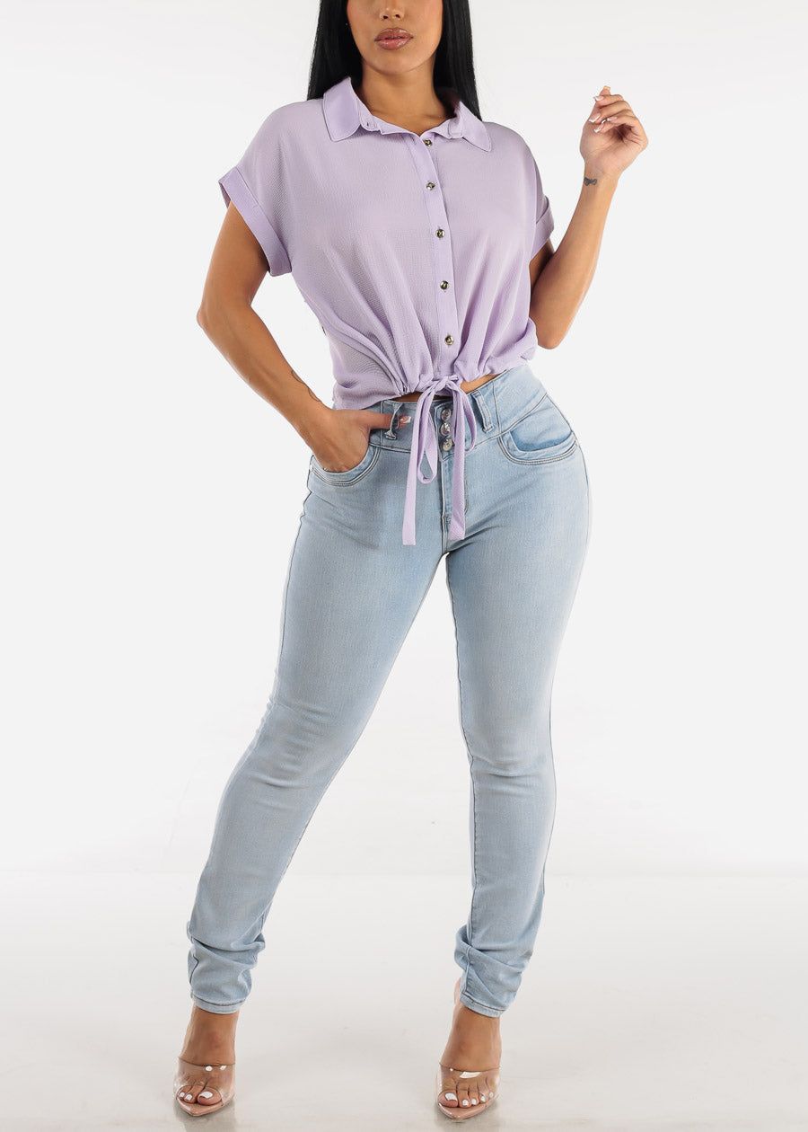 Levantacola High Waisted Light Blue Skinny Jeans sold by Moda product image thumbnail 2
