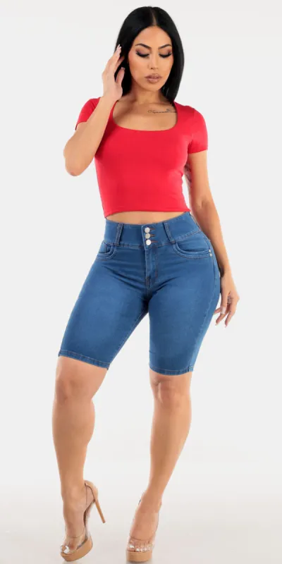 Basic Red Butt Lift Denim Look sold by Moda