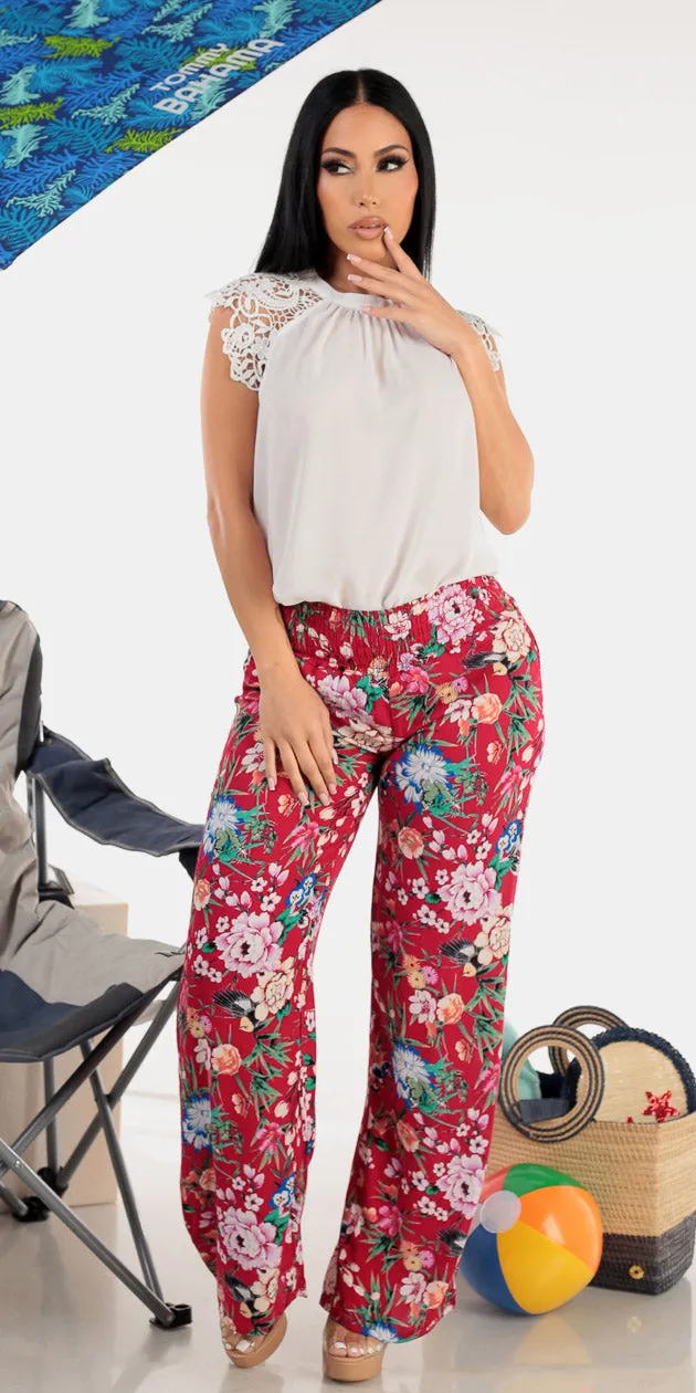 Crochet Floral Pants Outfit sold by Moda