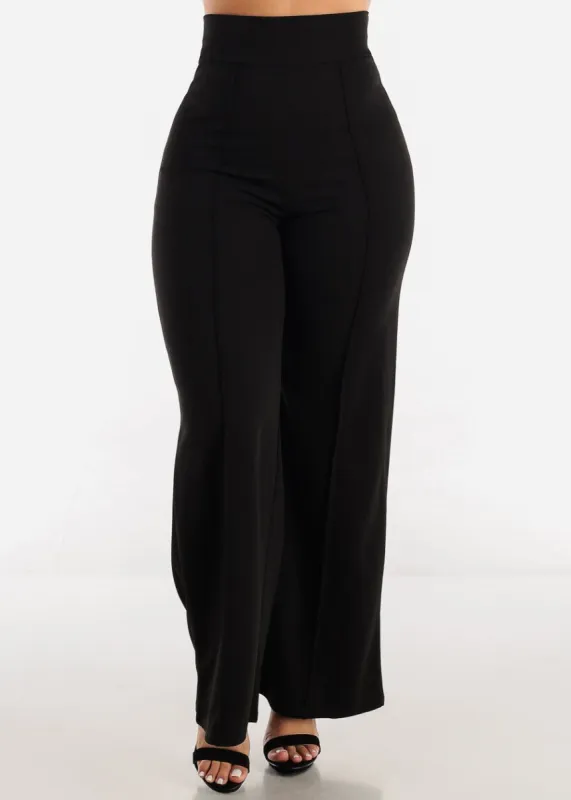 High Waisted Wide Legged Pants Black sold by Moda