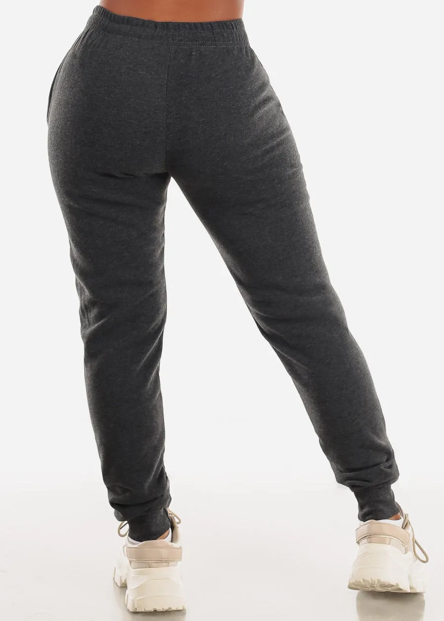 Drawstring Waist Fleece Jogger Sweatpants Charcoal sold by Moda product image thumbnail 4